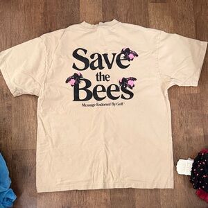 Golf Wang Flowerboy Tyler the Creator Tshirt Save the Bees Tan